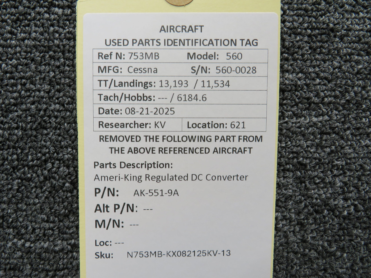 AK-551-9A Ameri-King Regulated DC Converter Unit