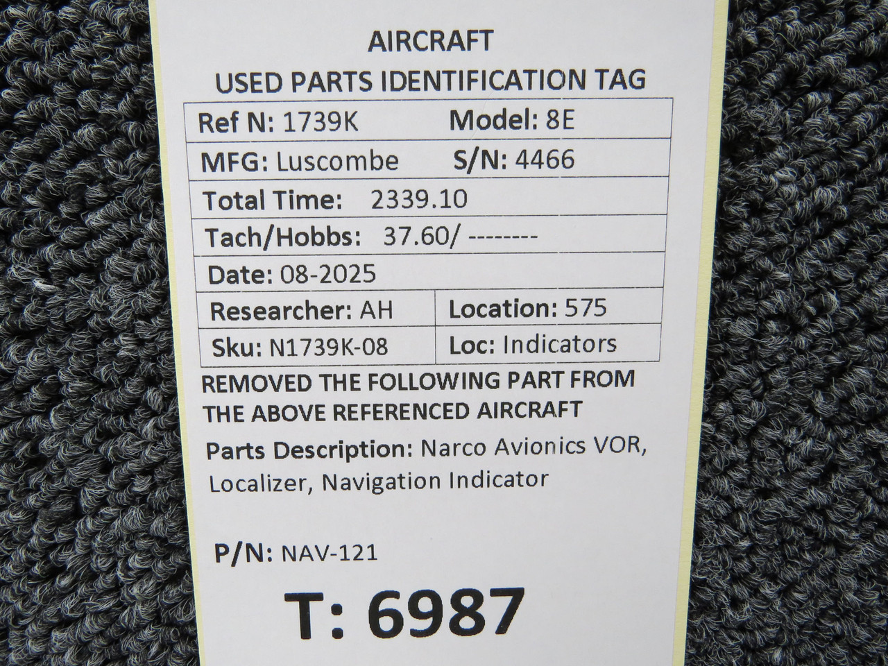 NAV-121 Narco Avionics VOR, Localizer, Navigation Indicator For Sale