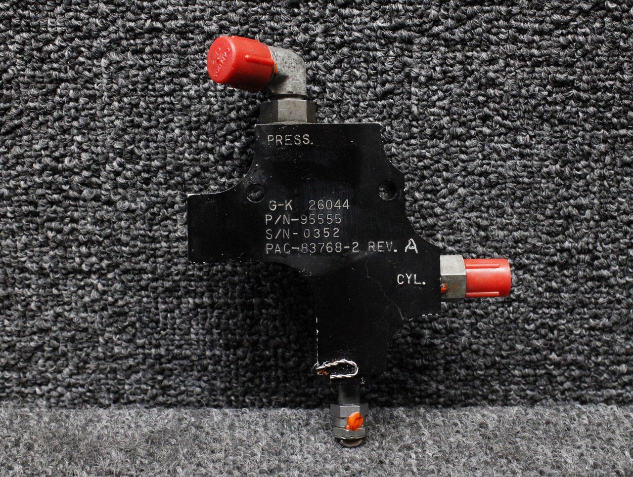 95555 (Alt: 83768-002) Gar-Kenyon Nose Gear Hydraulic Timed Check Valve Assy