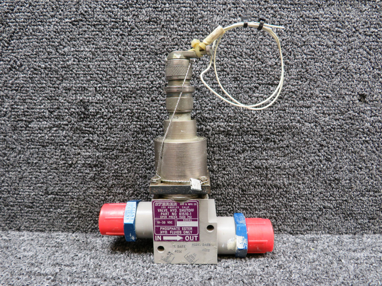 61510-1 Sterer Hydraulic Shutoff Valve with Connector