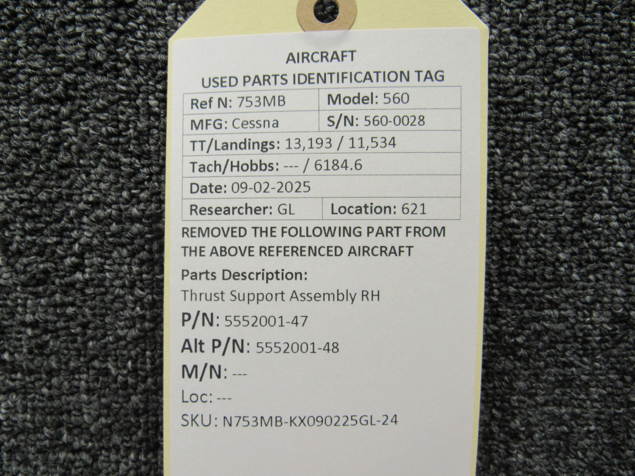 TASページ 5552001-47 (Alt: 5552001-48) Cessna Citation 560 Thrust Support