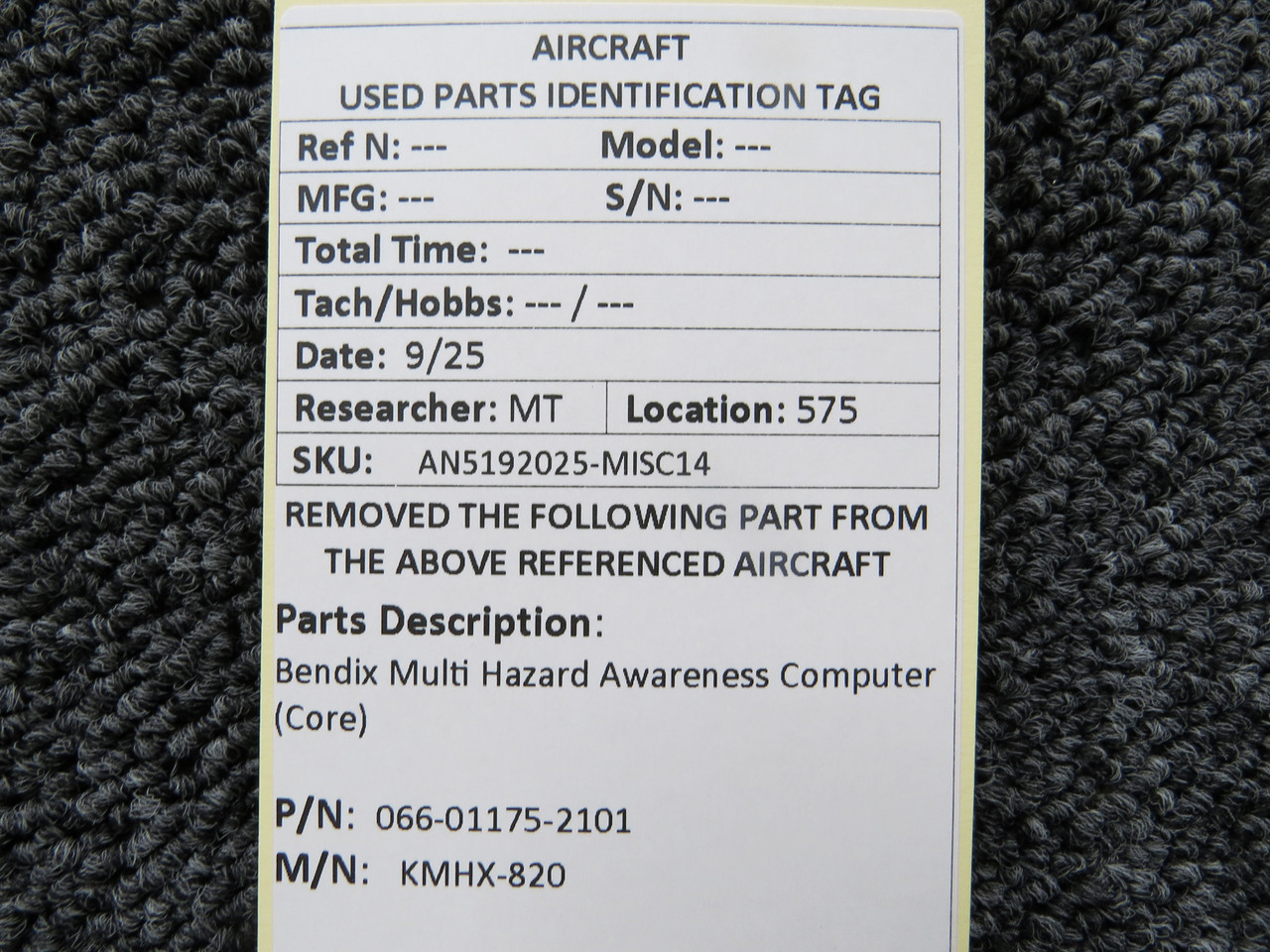 066-01175-2101 Bendix King KMHX-820 Multi Hazard Awareness