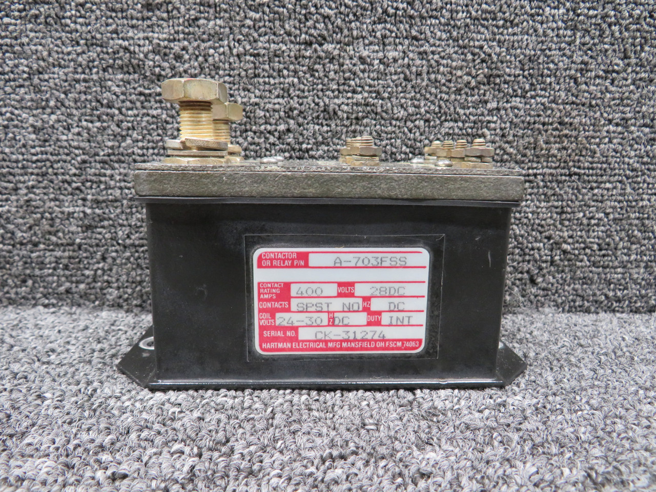 53-No-28ページ A-703FSS Hartman Electrical Contactor, 28Volts