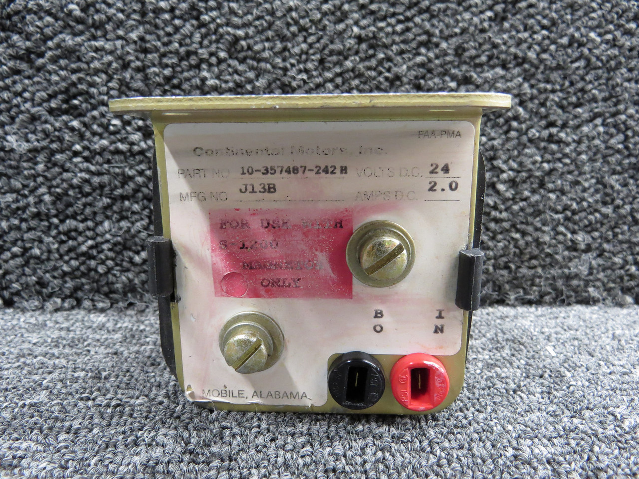 10-357487-242H (Alt: J13B) Continental Motors Starting Vibrator Assembly (V: 24)