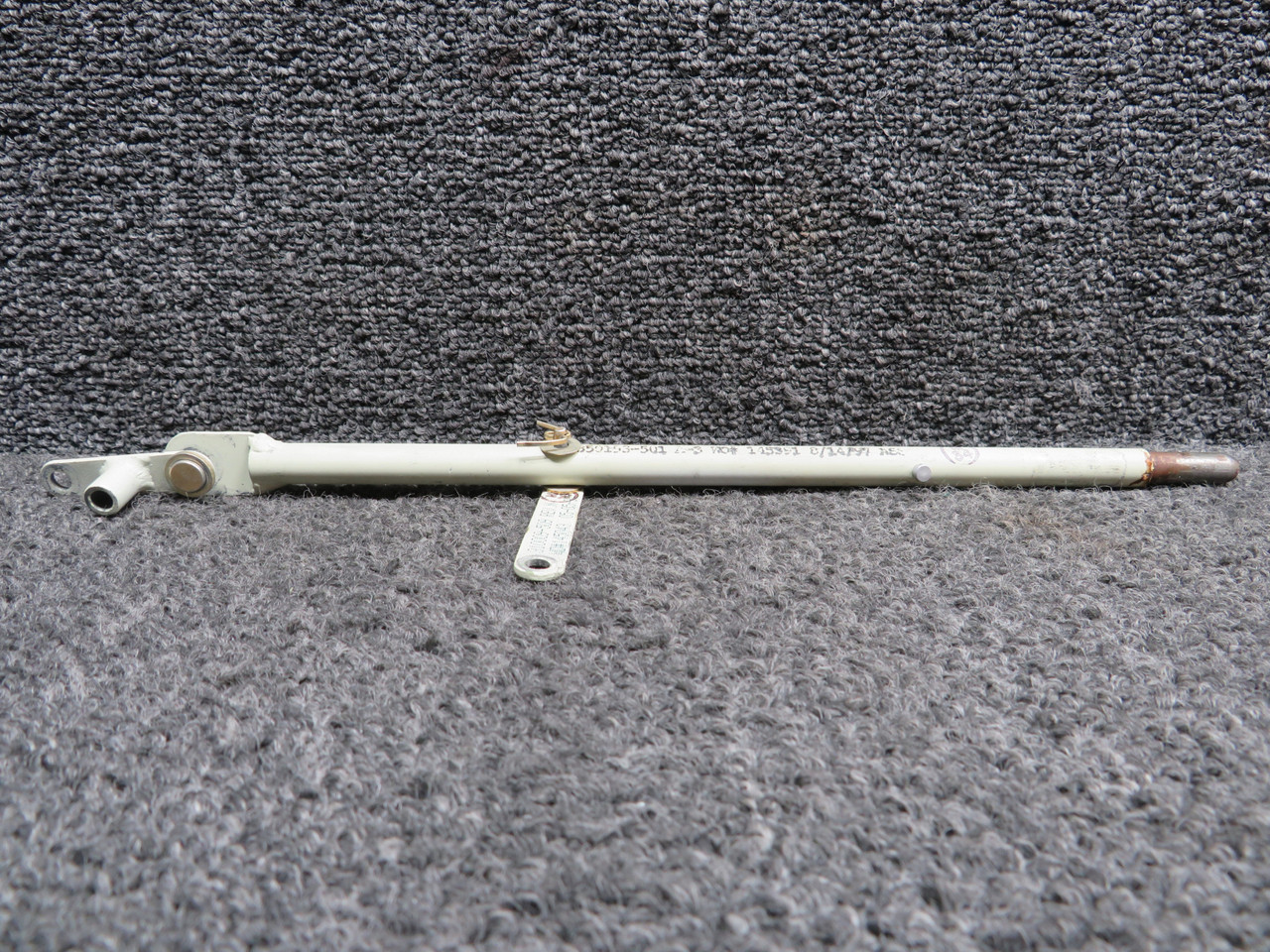 350193-501 Mooney M20M Baggage Door Latch Rod Fwd w Lever & Arm (Round Edge)