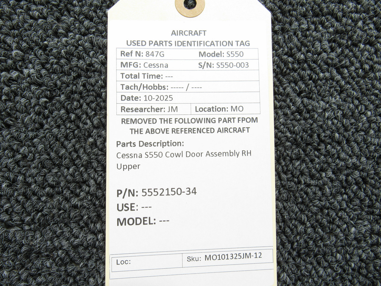 5552150-34 Cessna S550 Cowl Door Assembly RH Upper For Sale