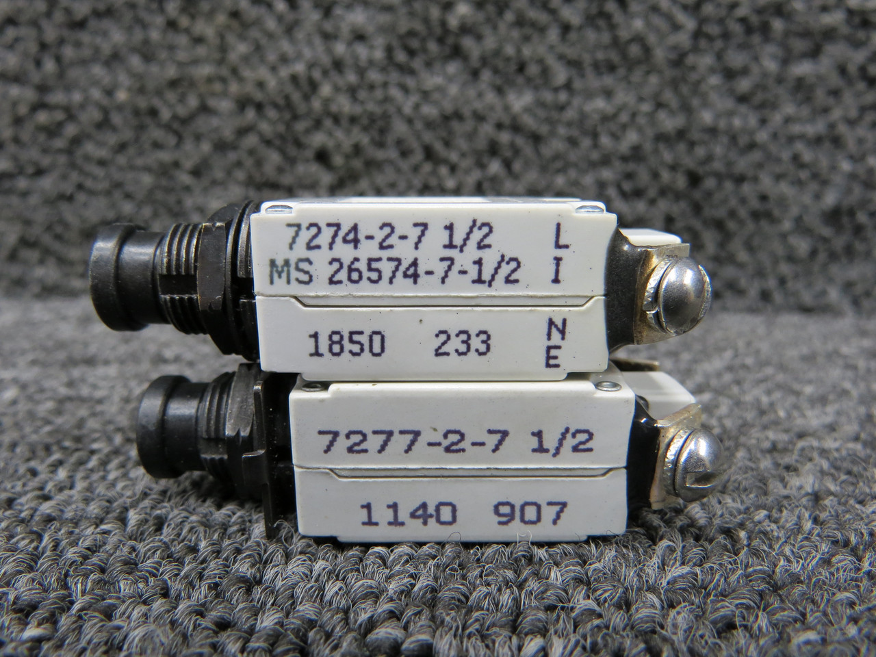 7277-2-7.5, 7274-2-7.5 Klixon Set of 2 Circuit Breakers (Amps: 7.5)