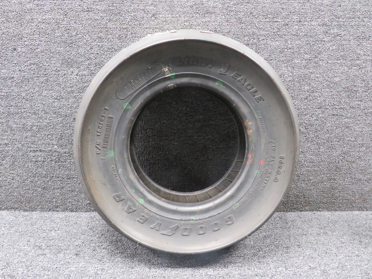 164F03-1 Goodyear Flight Eagle 16x4.4 10 Ply Tire with 8130-3 (New Old Stock)