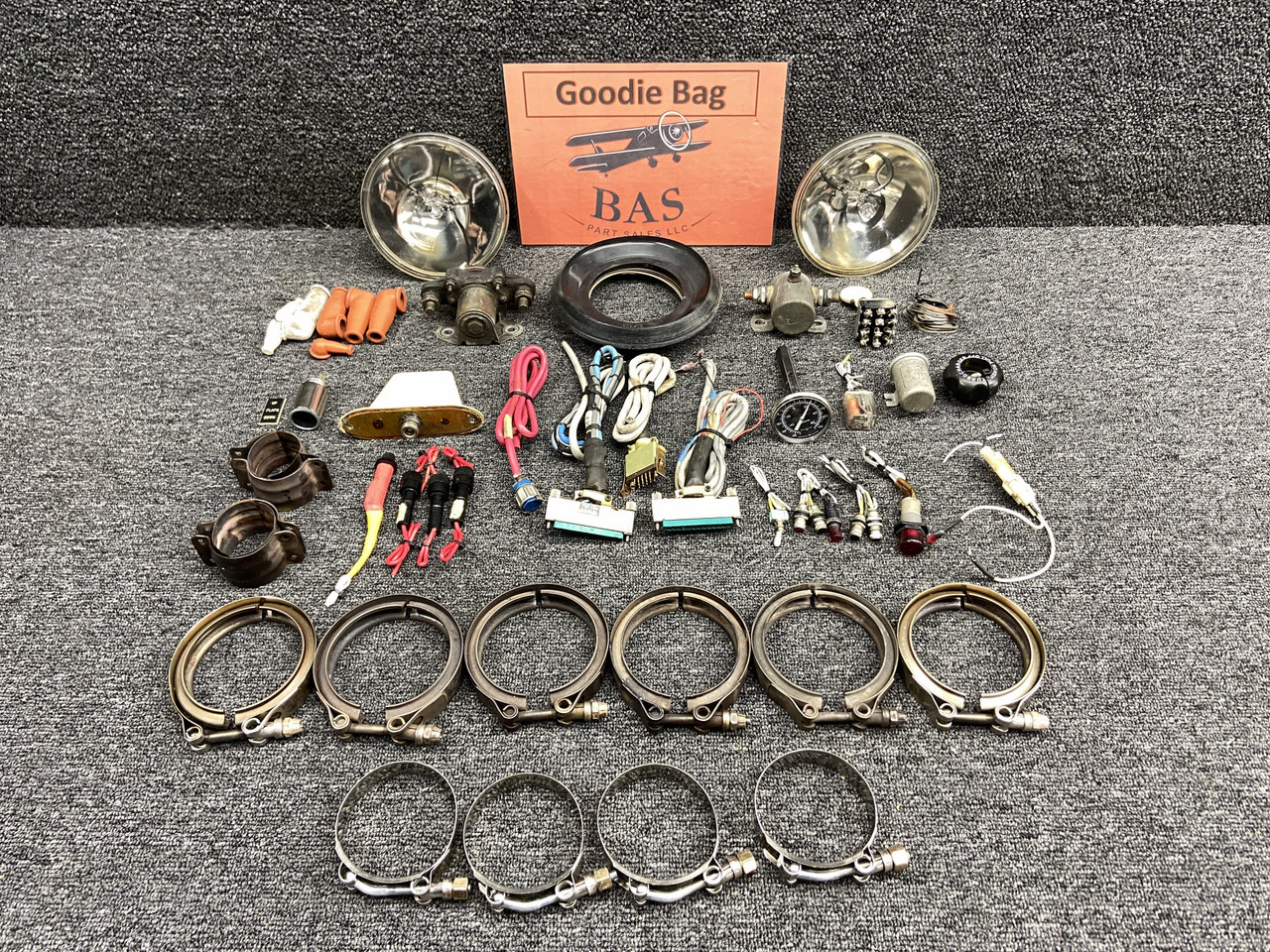 Beechcraft K35 Goodie Bag Set w Relays, Lights, Misc Electrical