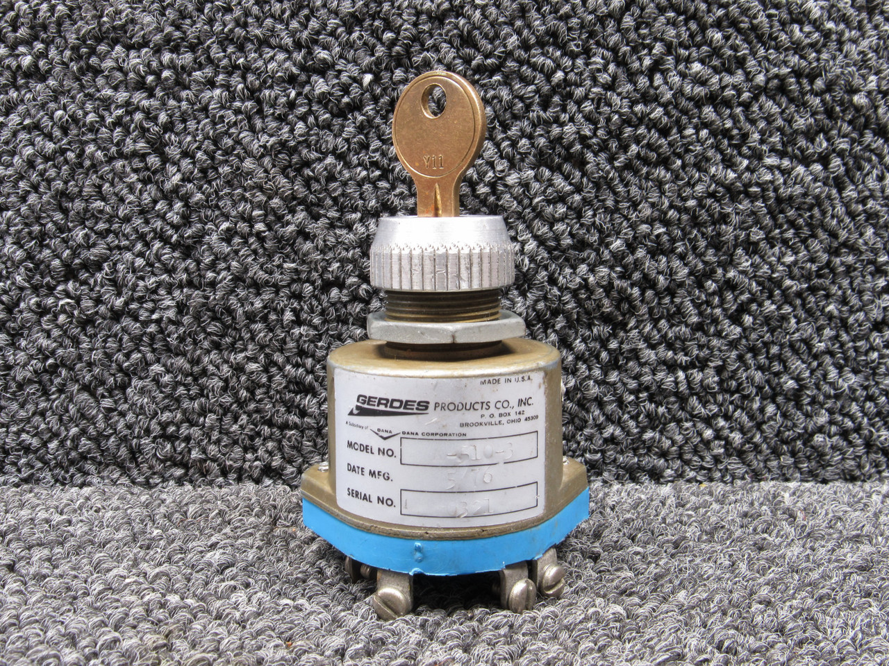 A-510-3 Gerdes Ignition Switch Assembly with Key For Sale