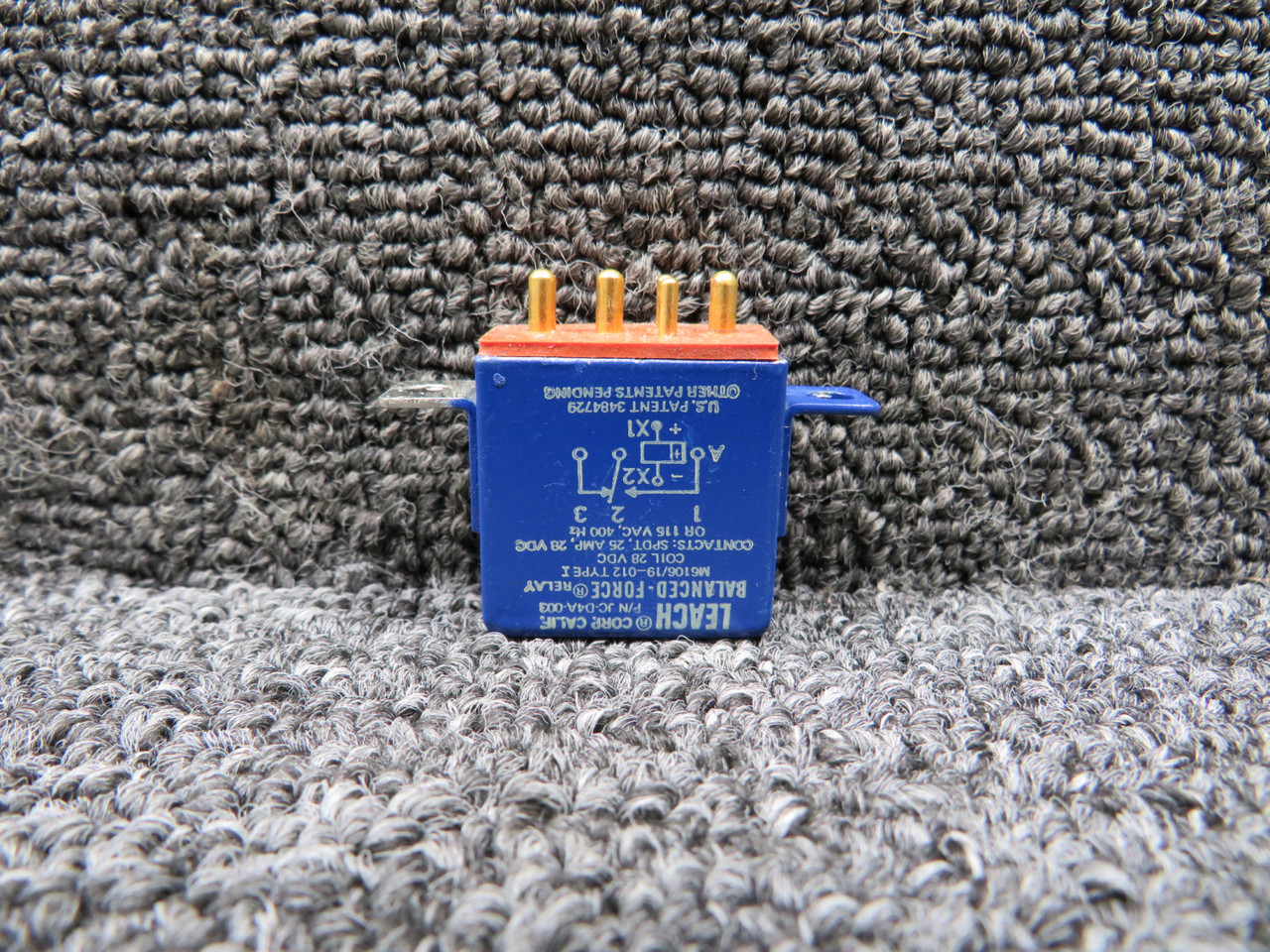 JC-D4A-003 (Alt: M6106/19-012) Leach Balanced-Force Relay, 28V (New Old Stock)