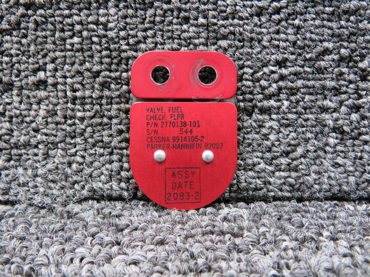 2770138-101 (Alt: 9914105-2) Parker Hannifin Fuel Check Flapper Valve