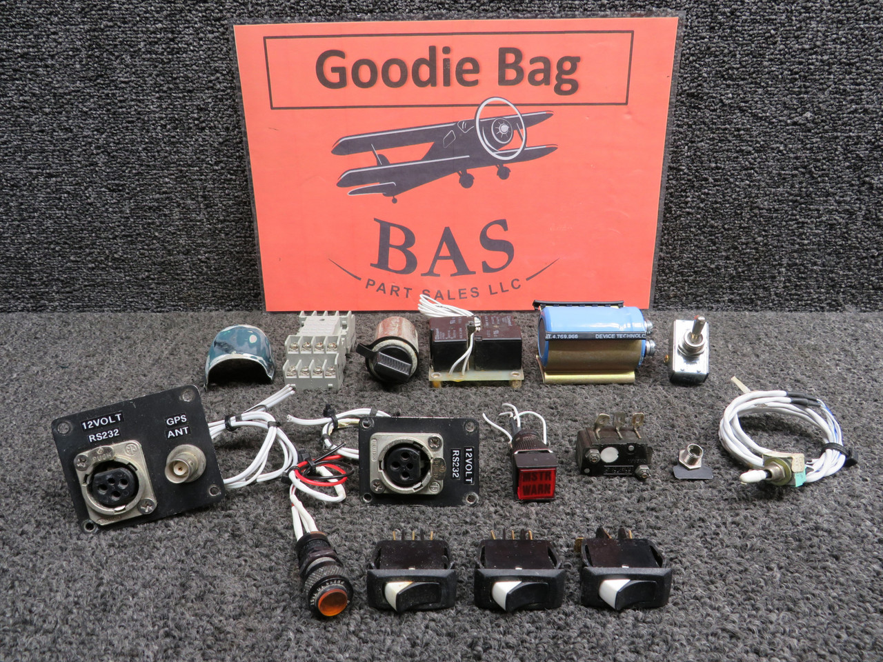 1999 Mooney M20R Goodie Bag with Switches, Relays, Jacks, Etc