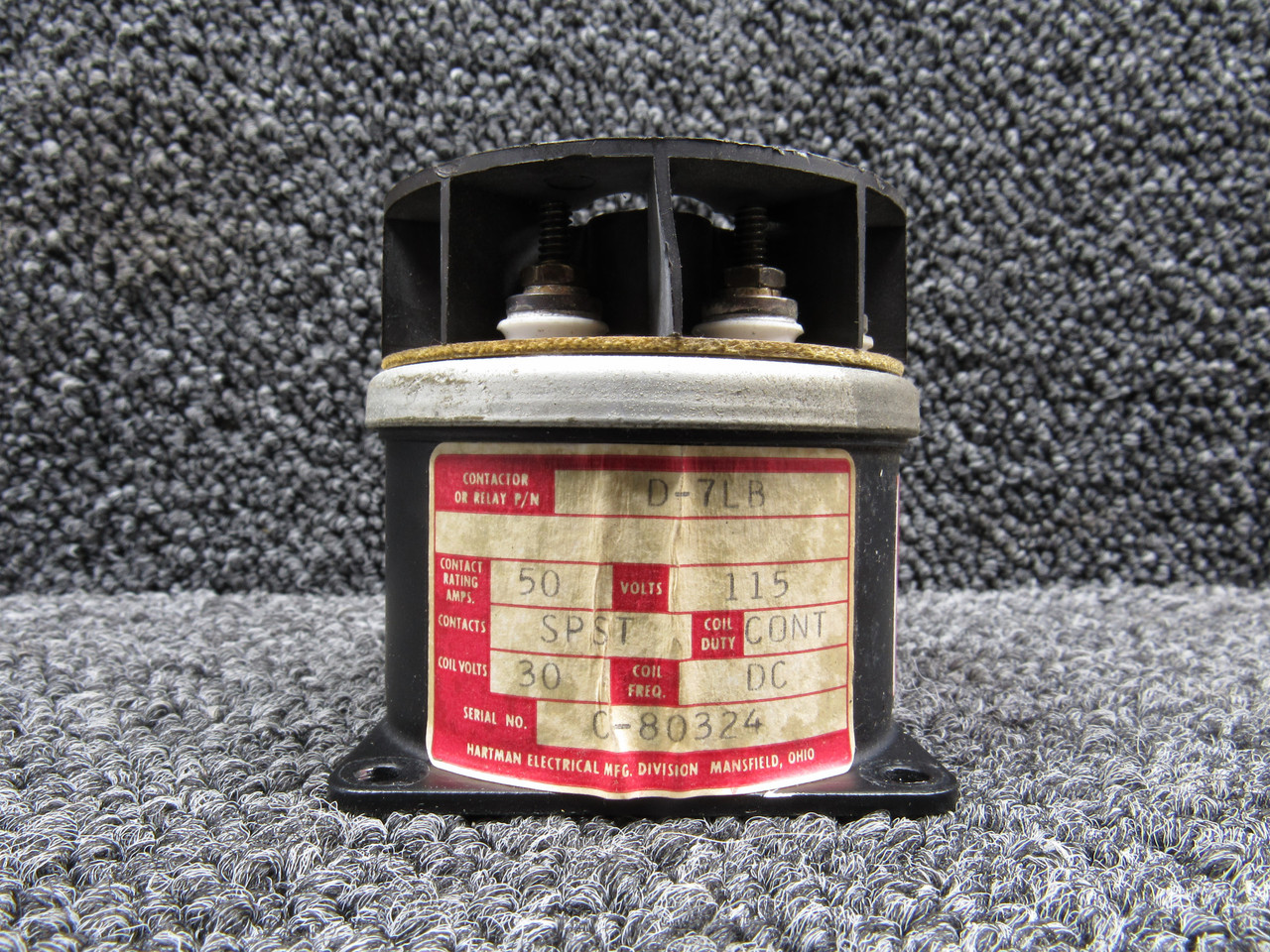 D-7LB Hartman Electrical Contactor Relay (115V, 50A)