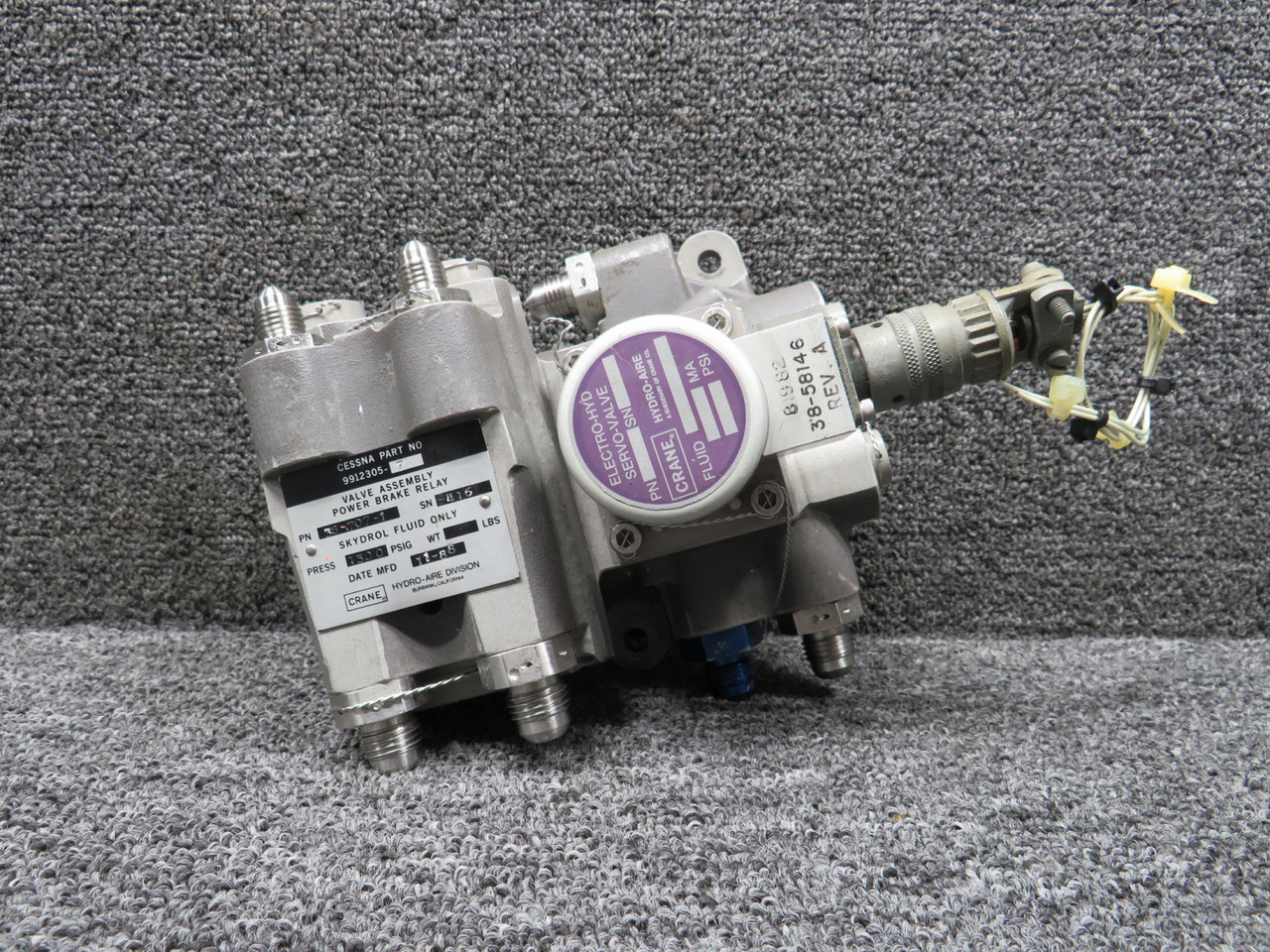 38-707-1 (Alt: 9912305-7) Crane Power Brake Relay Valve Assembly