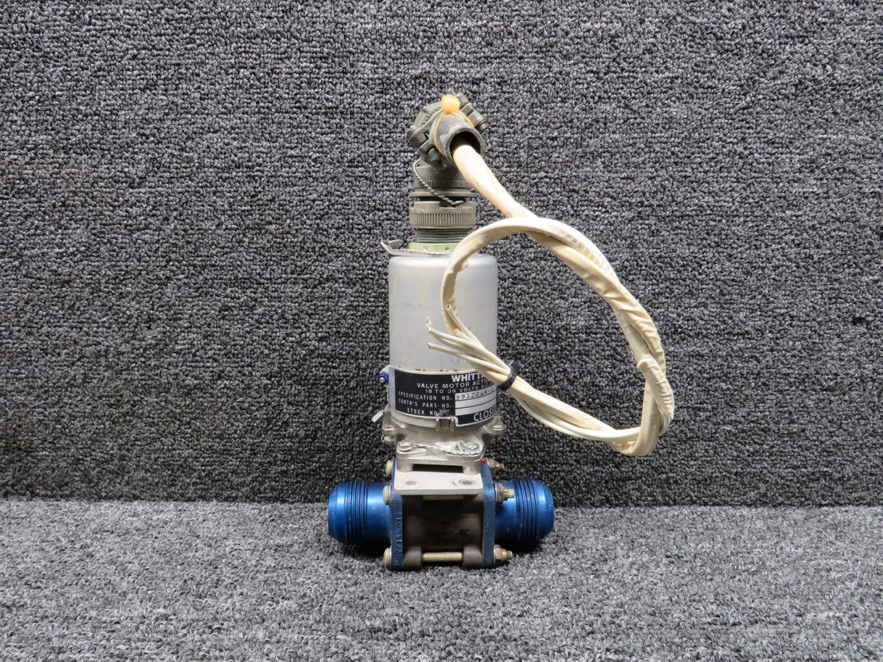 230125-3 (Alt: 9912014-1) Whittaker Motor Actuated Rotary Shutoff Valve