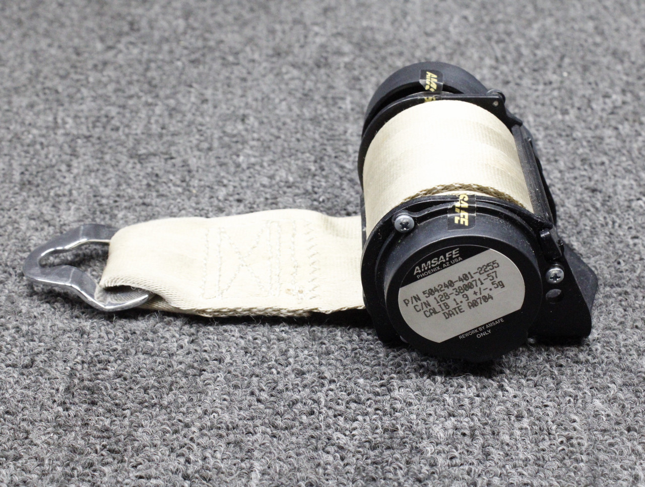 504240-401-2255 (Alternate PN: 128-380071-57) AmSafe Reel Seatbelt