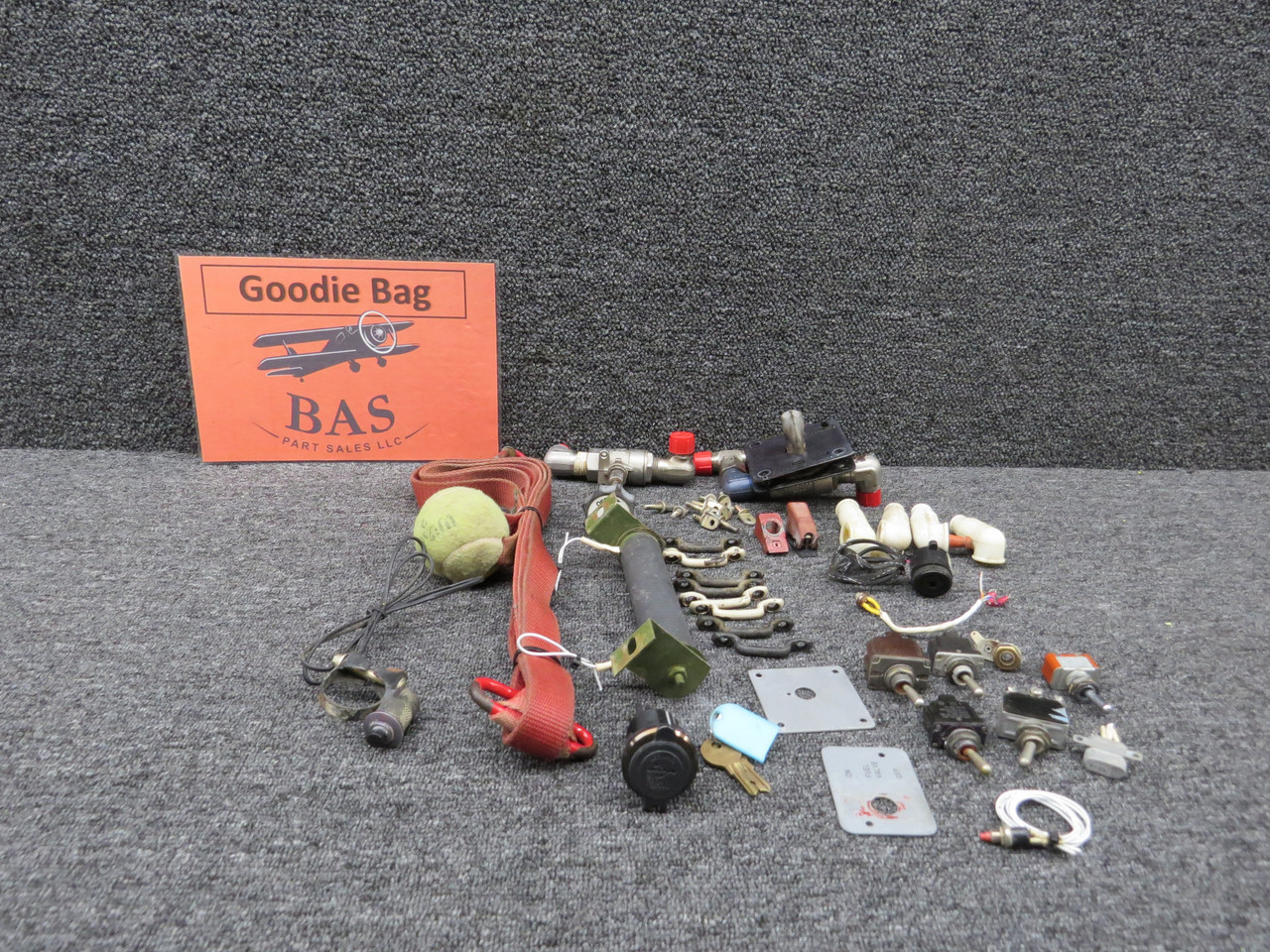 Bell 206B Goodie Bag with Resistors, Relays, Switches, Etc