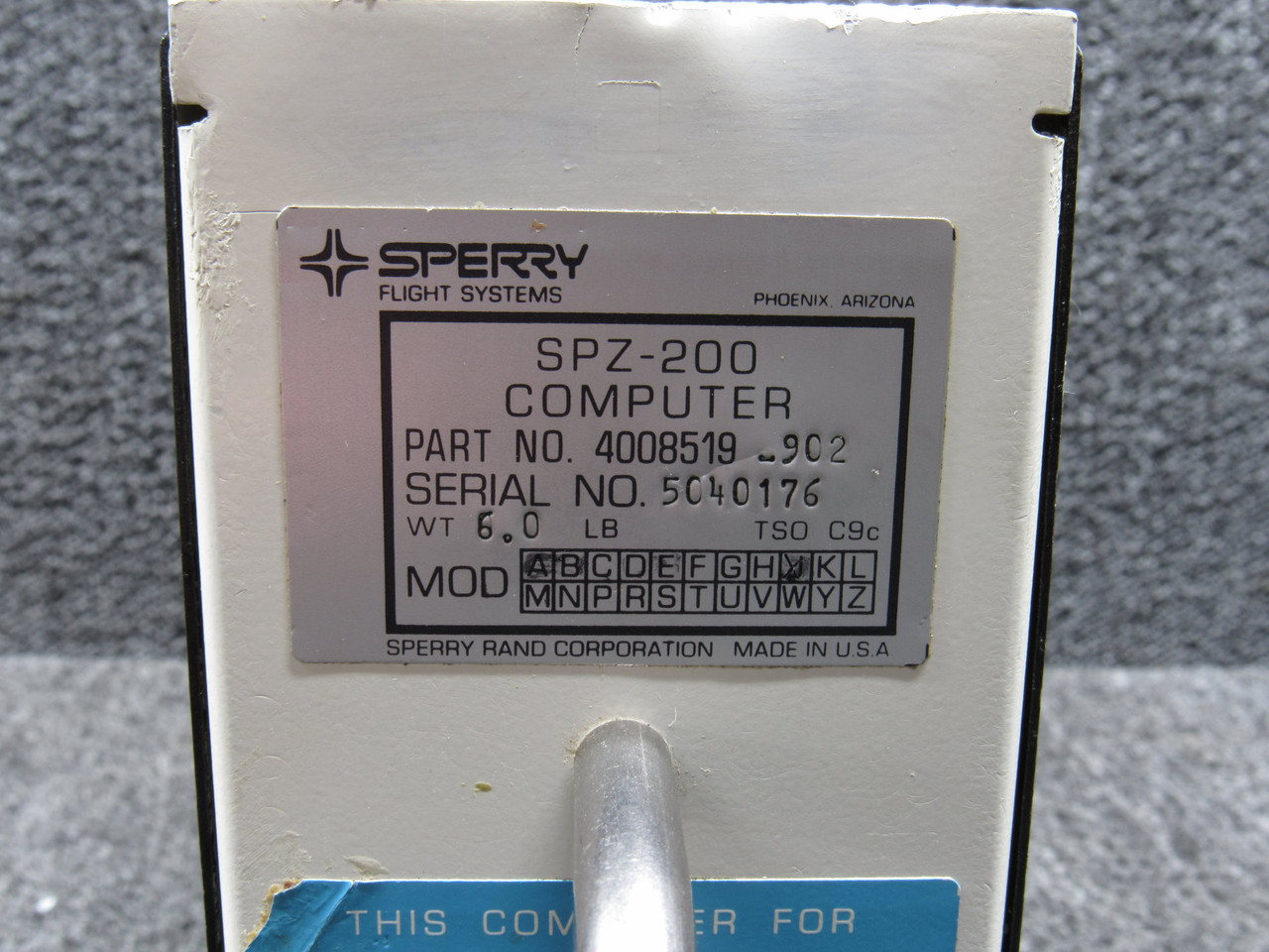 4008519-902 Sperry SPZ-200 Autopilot Computer with Modifications