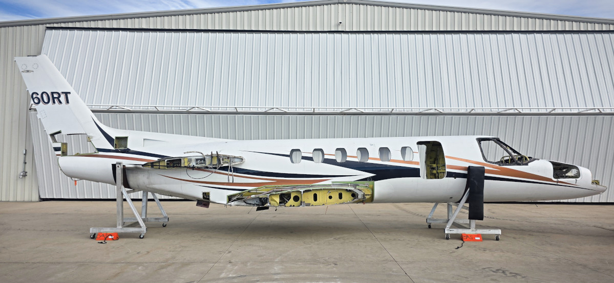 Cessna Citation 560 Fuselage with Bill of Sale, Airworthiness, Data Tag, and Log