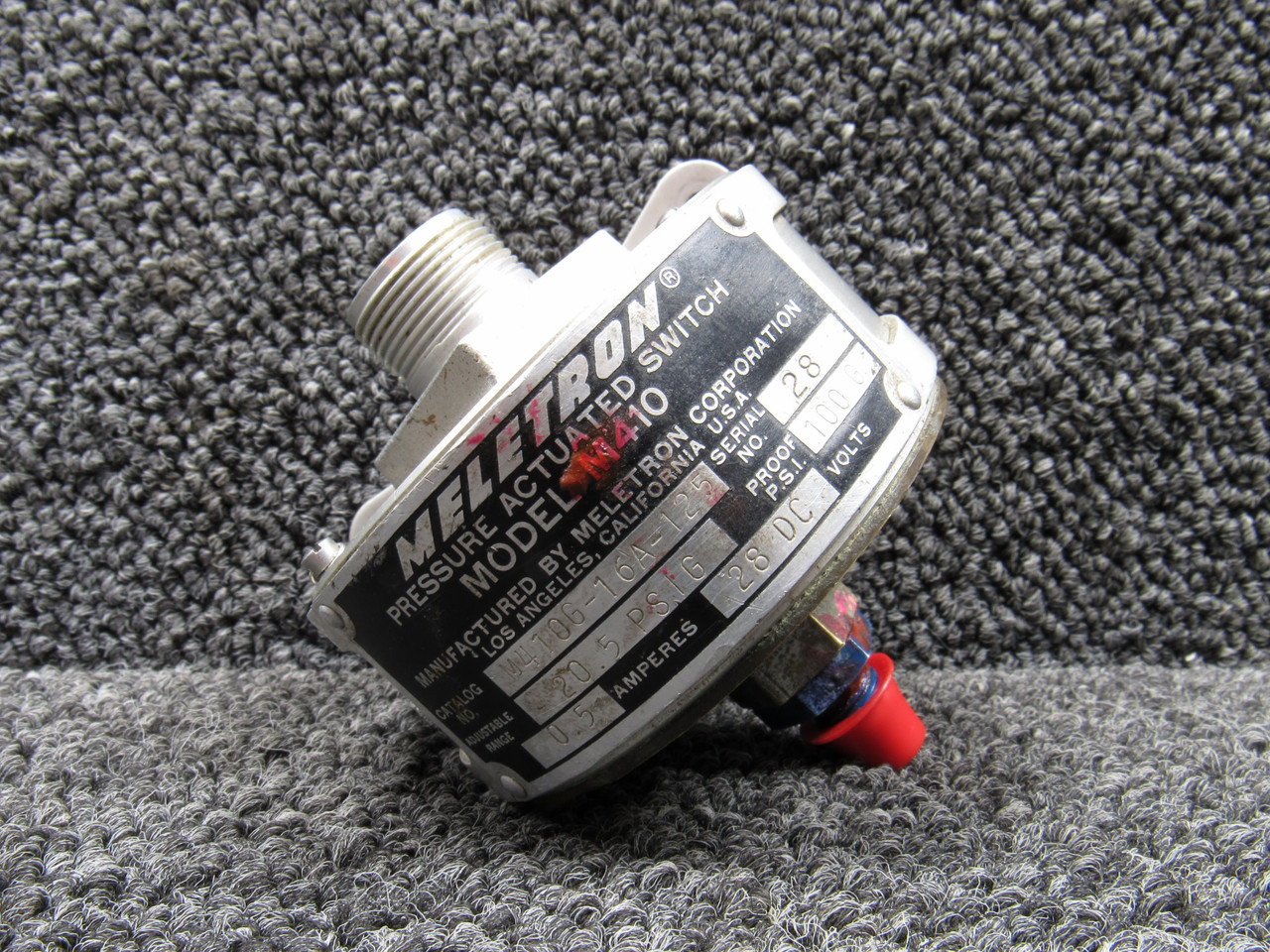 M410G-16A-125 Meletron M410 Pressure Actuated Switch (28VDC)