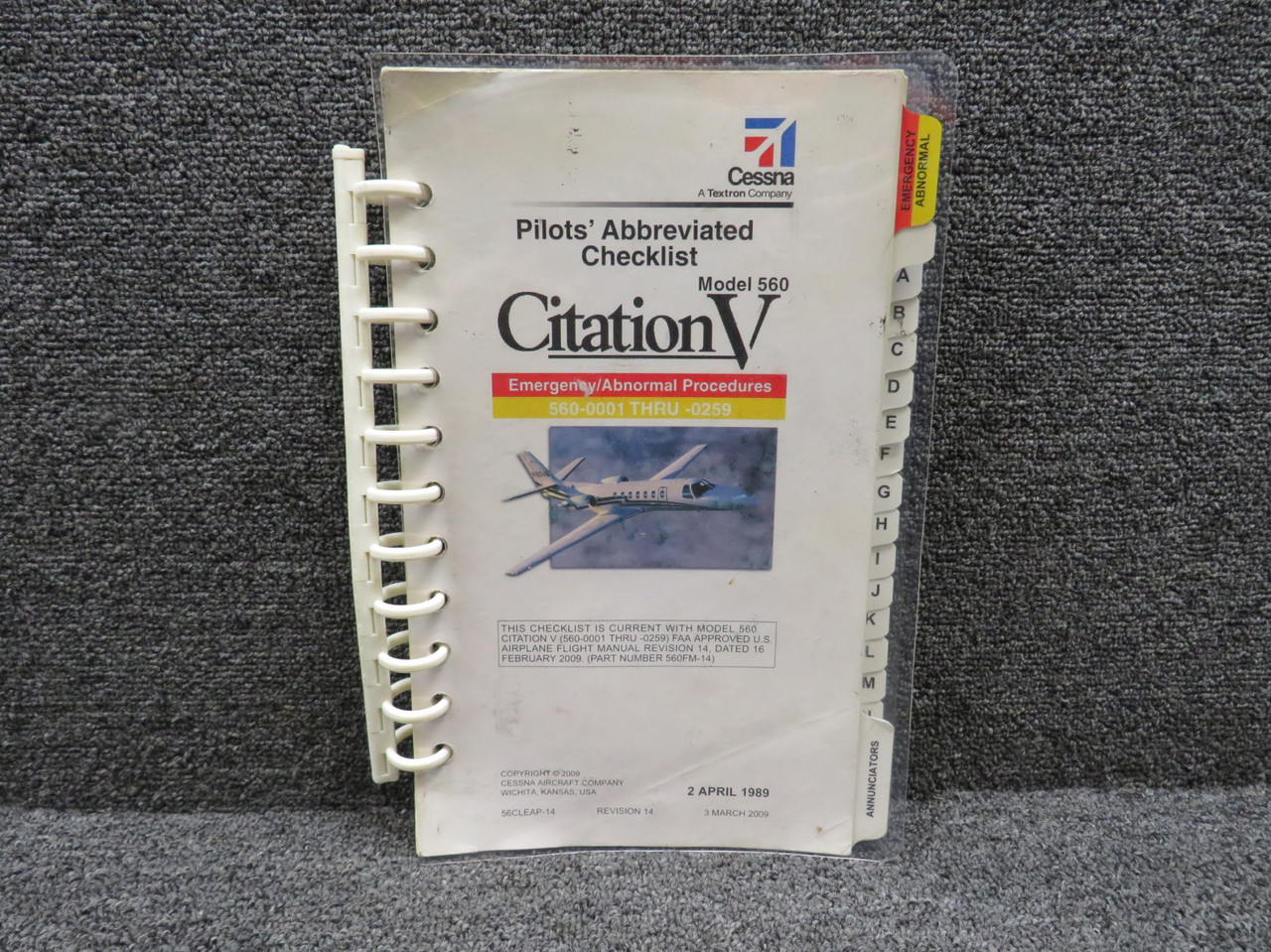 Ahaページ 56CLEAP-14 Cessna 2009 Emergency-Abnormal Procedures Pilot's