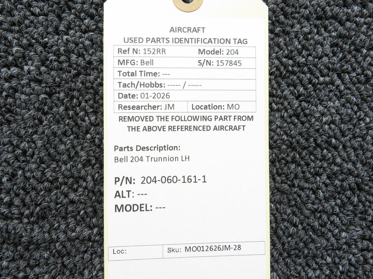 蘭ページ 204-060-161-1 Bell 204 Trunnion Left Hand