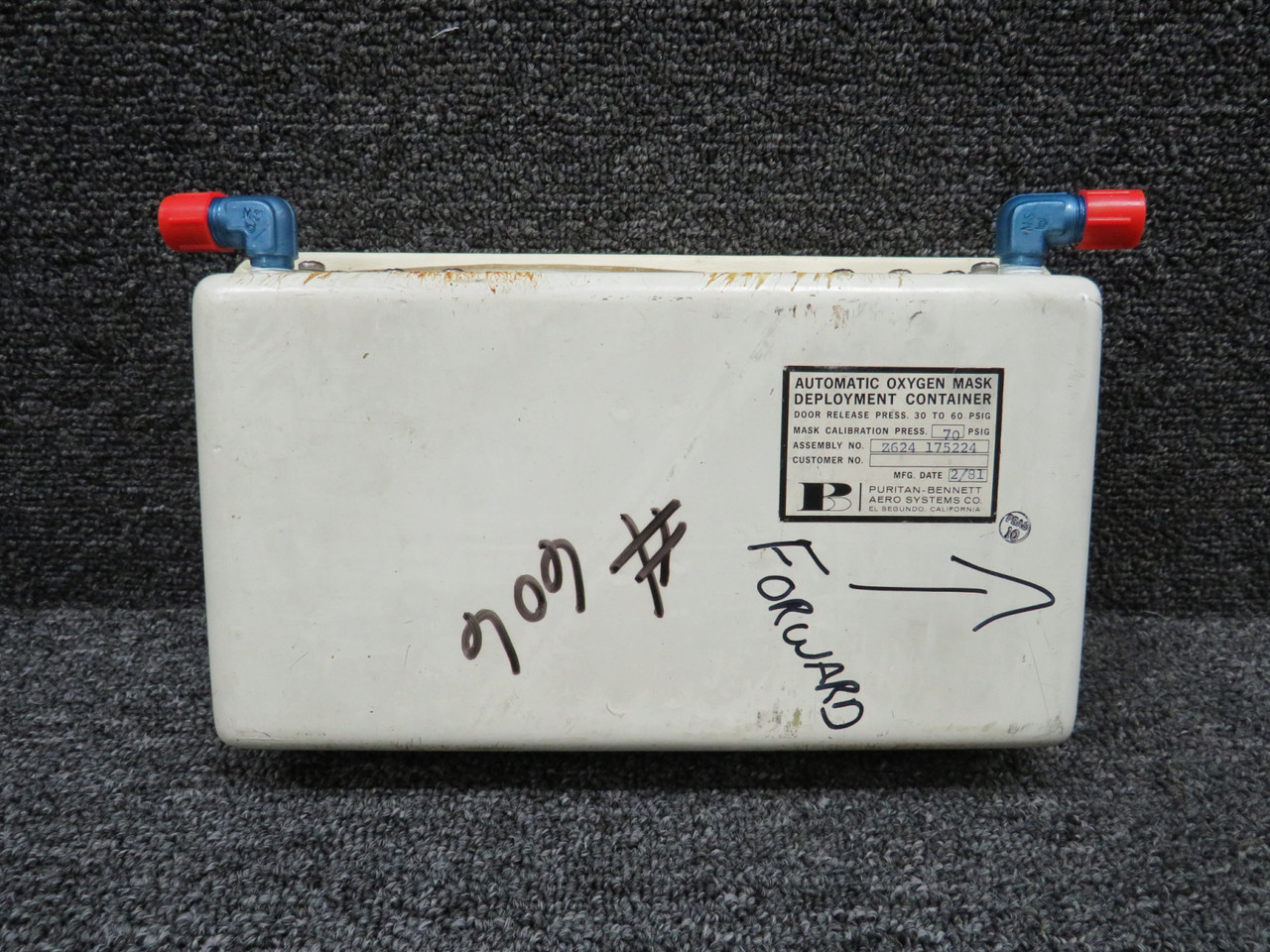 Z624-175224 Puritan Bennett Automatic Oxygen Mask Deployment
