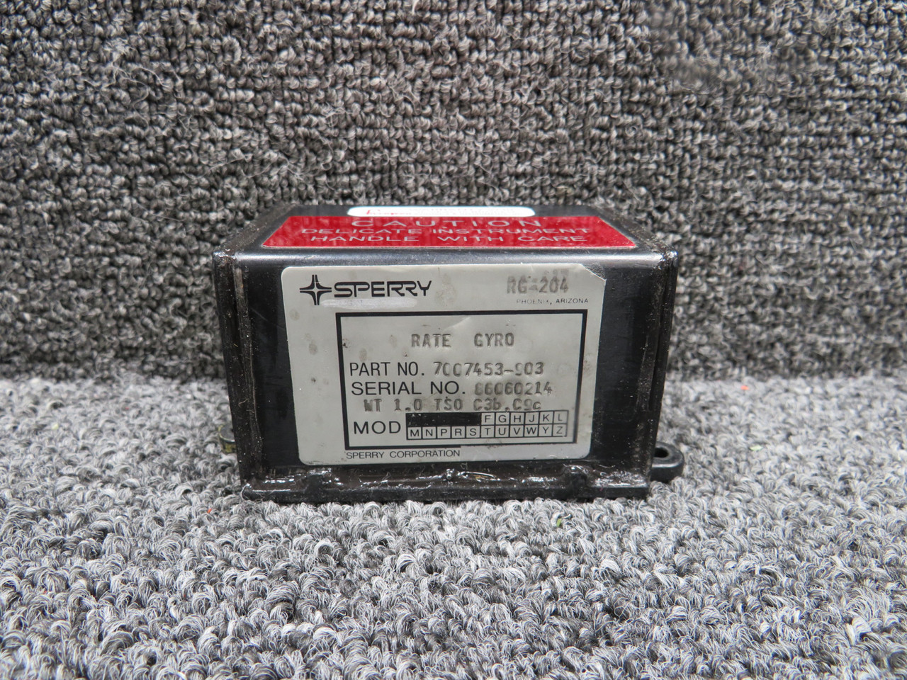 7007453-903 Sperry RG-204 Rate Gyro with Modifications and 8130-3