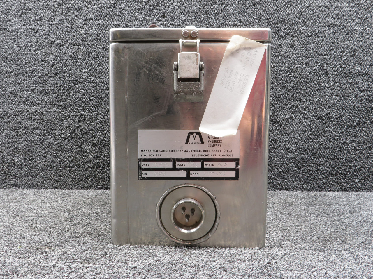 297-146 Mansfield Aircraft Refreshment Center Liquid Container