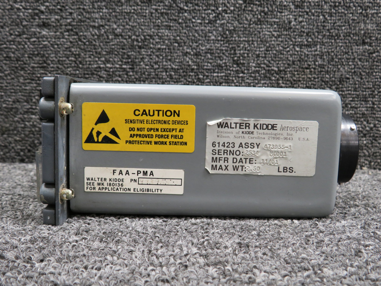 473955-1 Walter Kidde Aerospace Cargo Bay Detection-Suppression Control ...