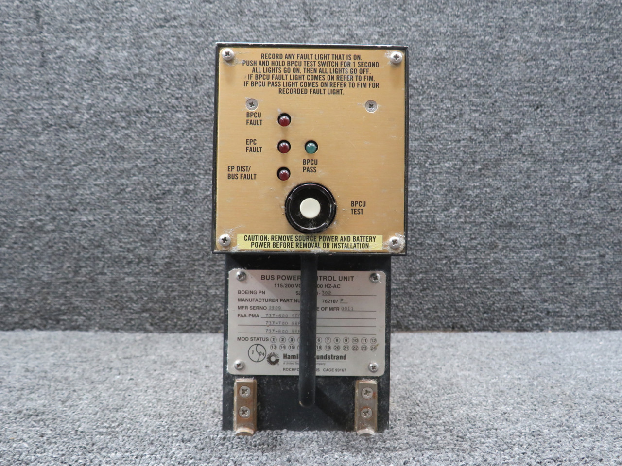 762187-F (Alt: S281A001-302) Hamilton Sundstrand Bus Power Control