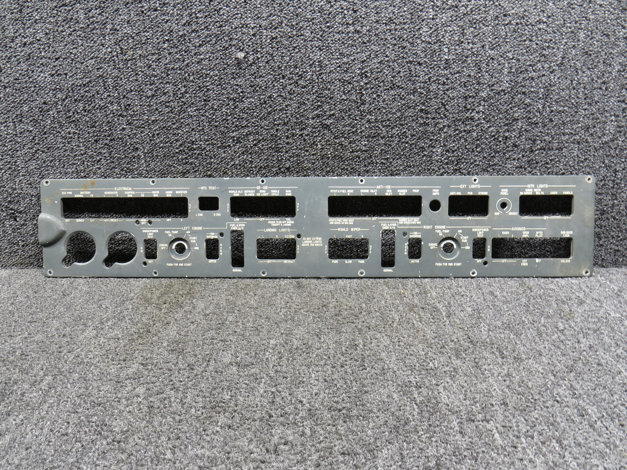 Abeページ 800583-3 Aero Commander 690A Annunciator Overlay Panel Assembly