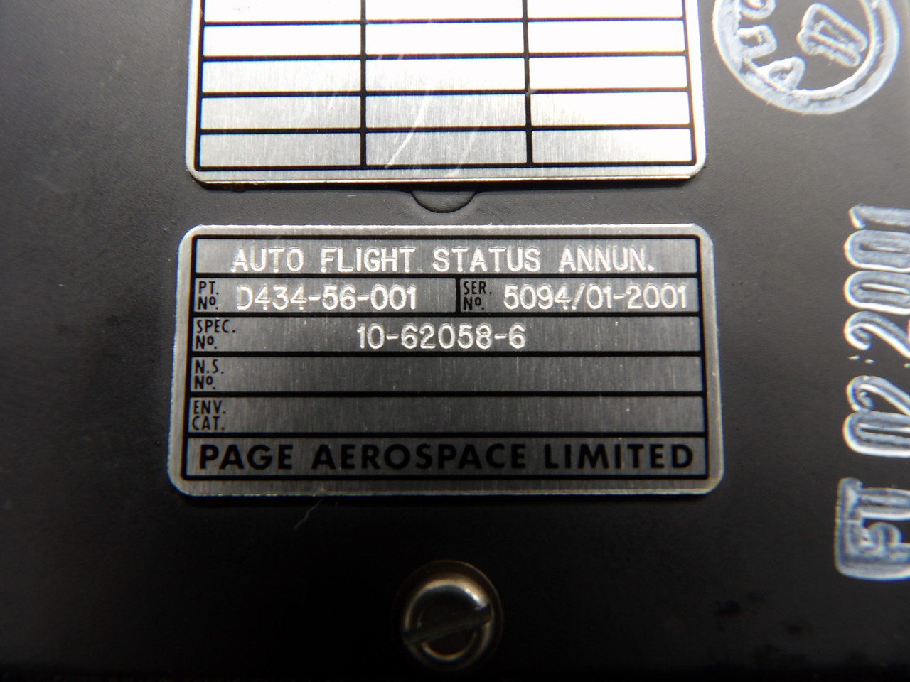 goodservicenatureページ D434-56-001 (Alt: 10-62058-6) Page Aerospace Autoflight