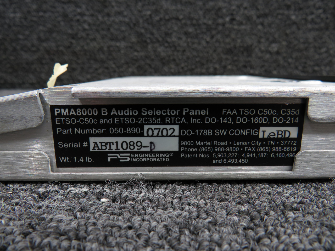 050-890-0702 PS Engineering PMA8000B Audio Selector Panel For Sale