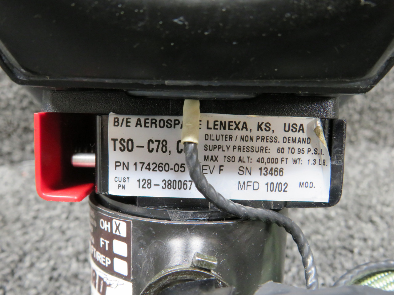 174260-05 B/E Aerospace Crew Oxygen Mask For Sale