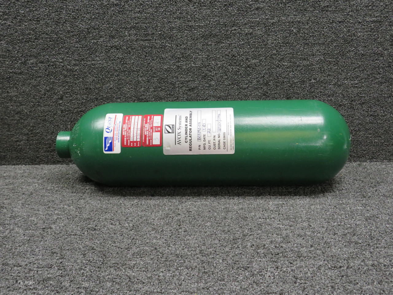 801293-04 Avox Systems Oxygen Cylinder Assy
