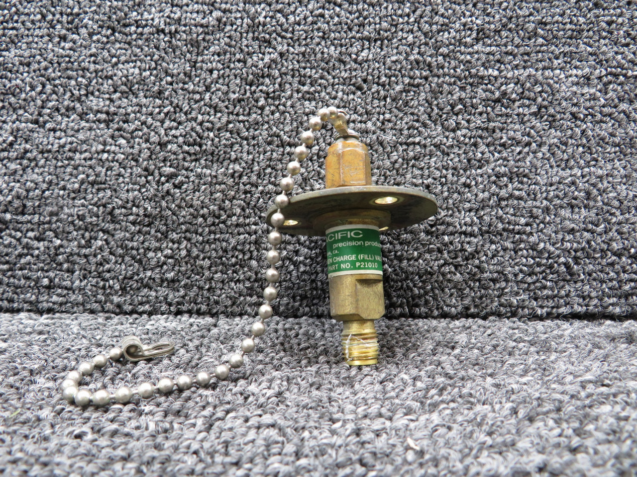 P21010 Pacific Precision Oxygen Charge Fill Valve with Chain For Sale