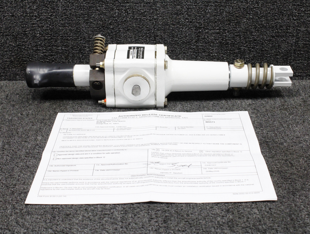 99-810057-653 Beechcraft KA-200 Main Gear Actuator LH Overhauled