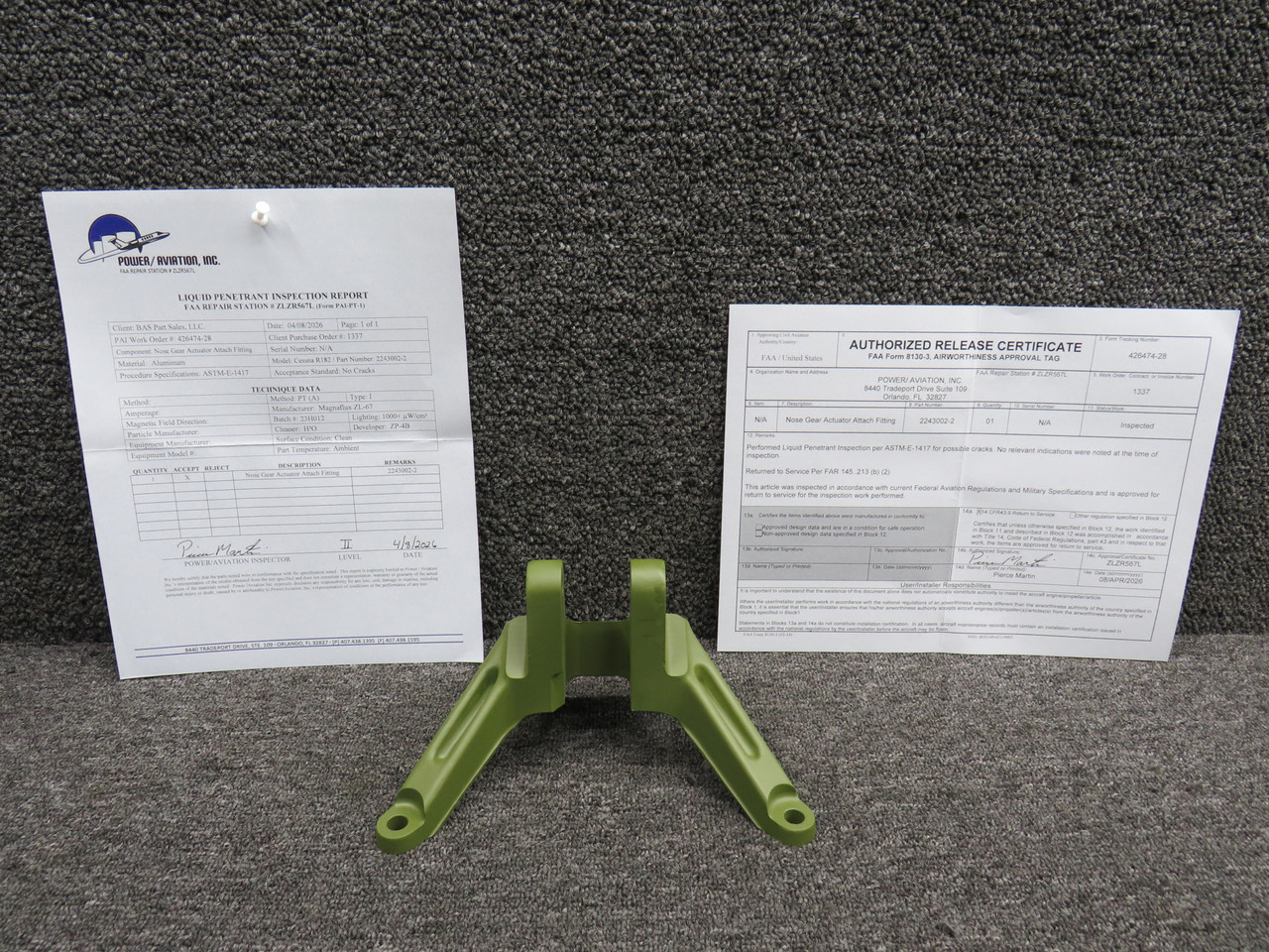 normページ 2243002-2 Cessna R182 Nose Gear Actuator Attach Fitting with 8130