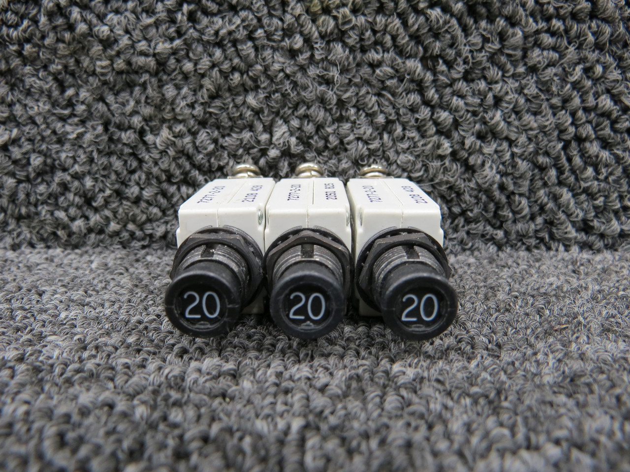 7277-2-20 Klixon Set of 3 Circuit Breakers (Amps: 20)