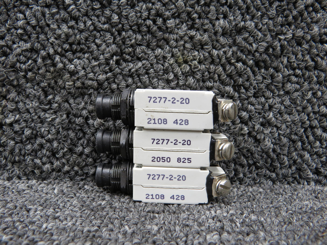 7277-2-20 Klixon Set of 3 Circuit Breakers (Amps: 20)