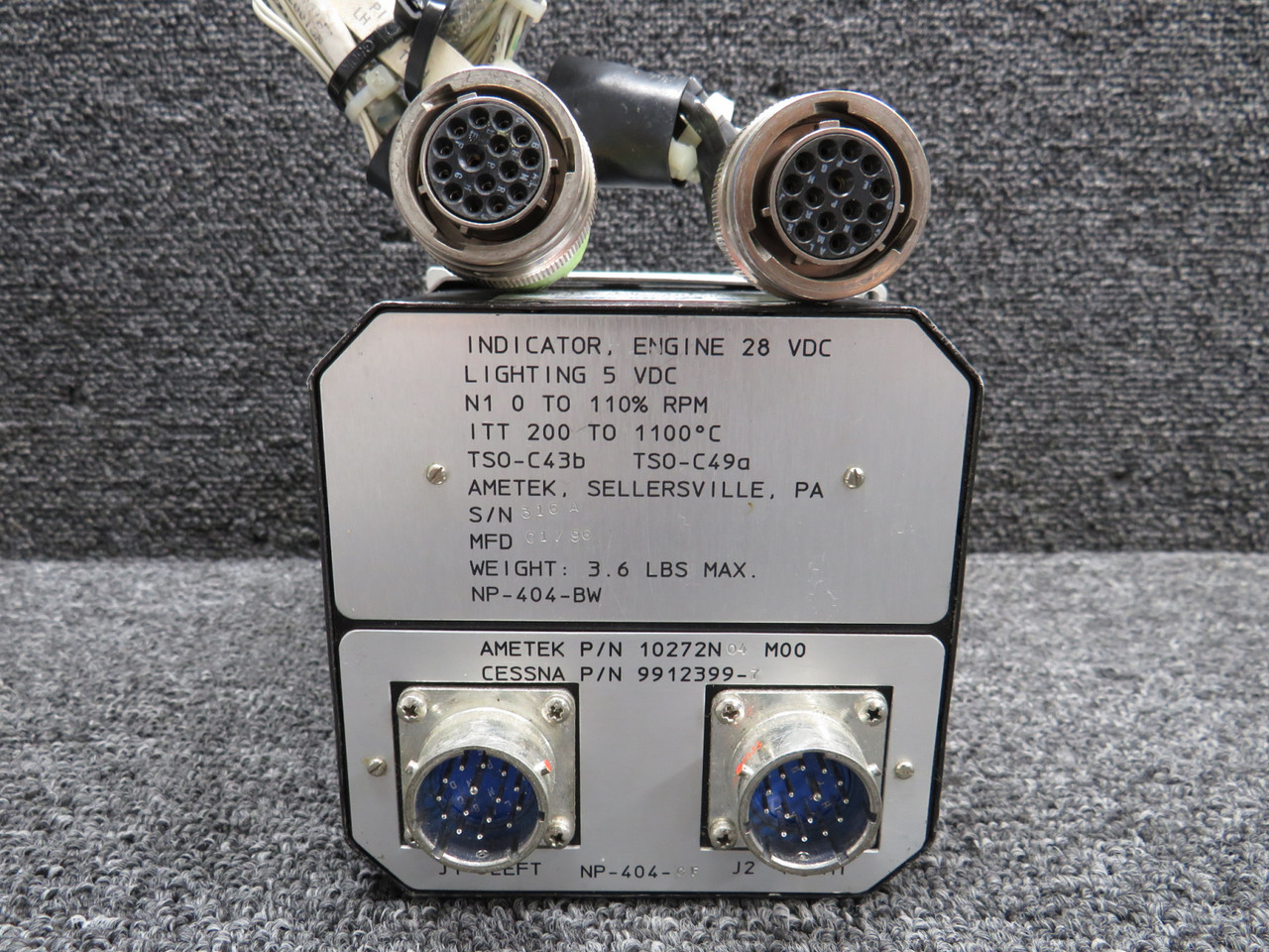 10272N04M00 (Alt: 9912399-7) Ametek N1 and Interstage Turbine Temp