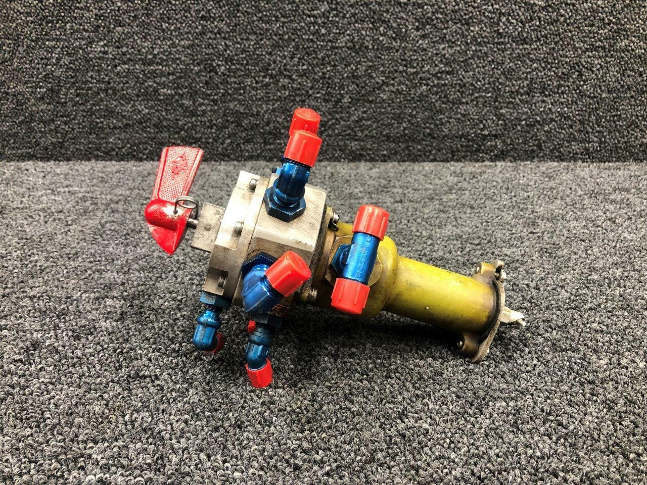 HE825-1 (USE: HE825) Beechcraft H35 Fuel Selector Valve Assy W/ Handle