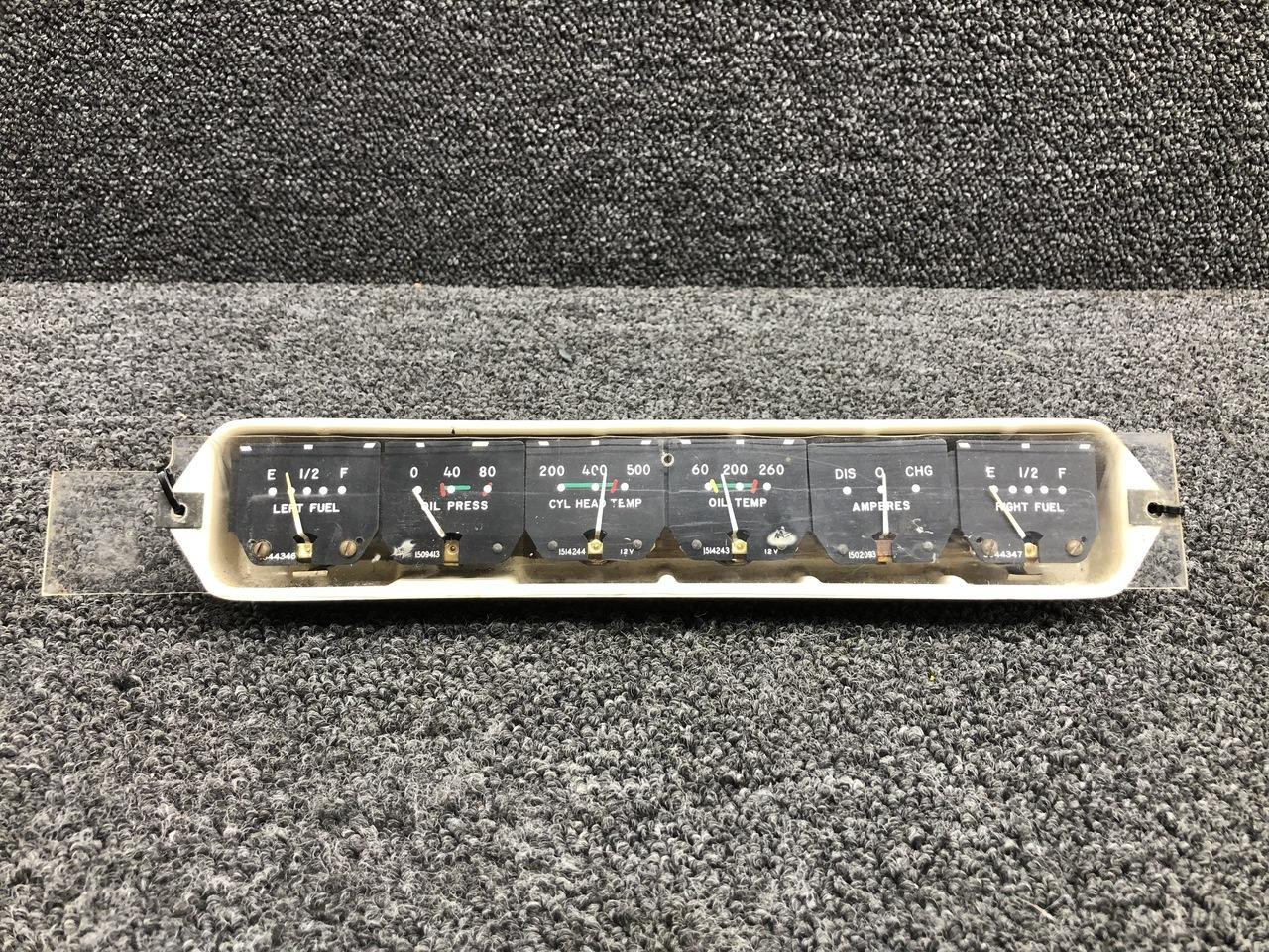 y.k.tページ 35-324401-1 Beechcraft H35 Engine Instrument Gauge Cluster (Volts: 12)