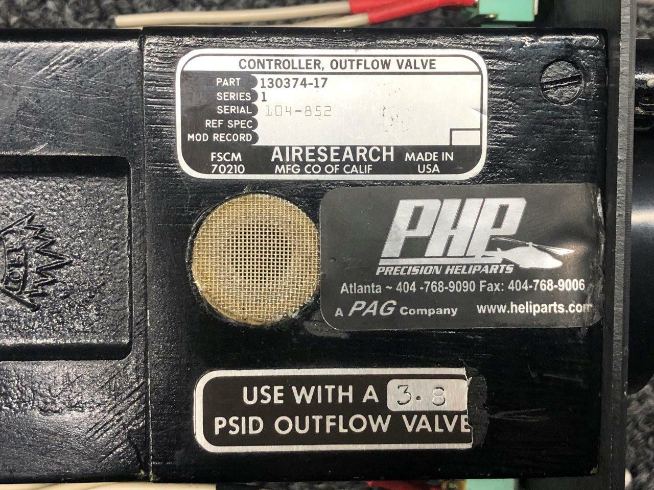 130374-17 Beechcraft 58P Airesearch Outflow Valve Controller