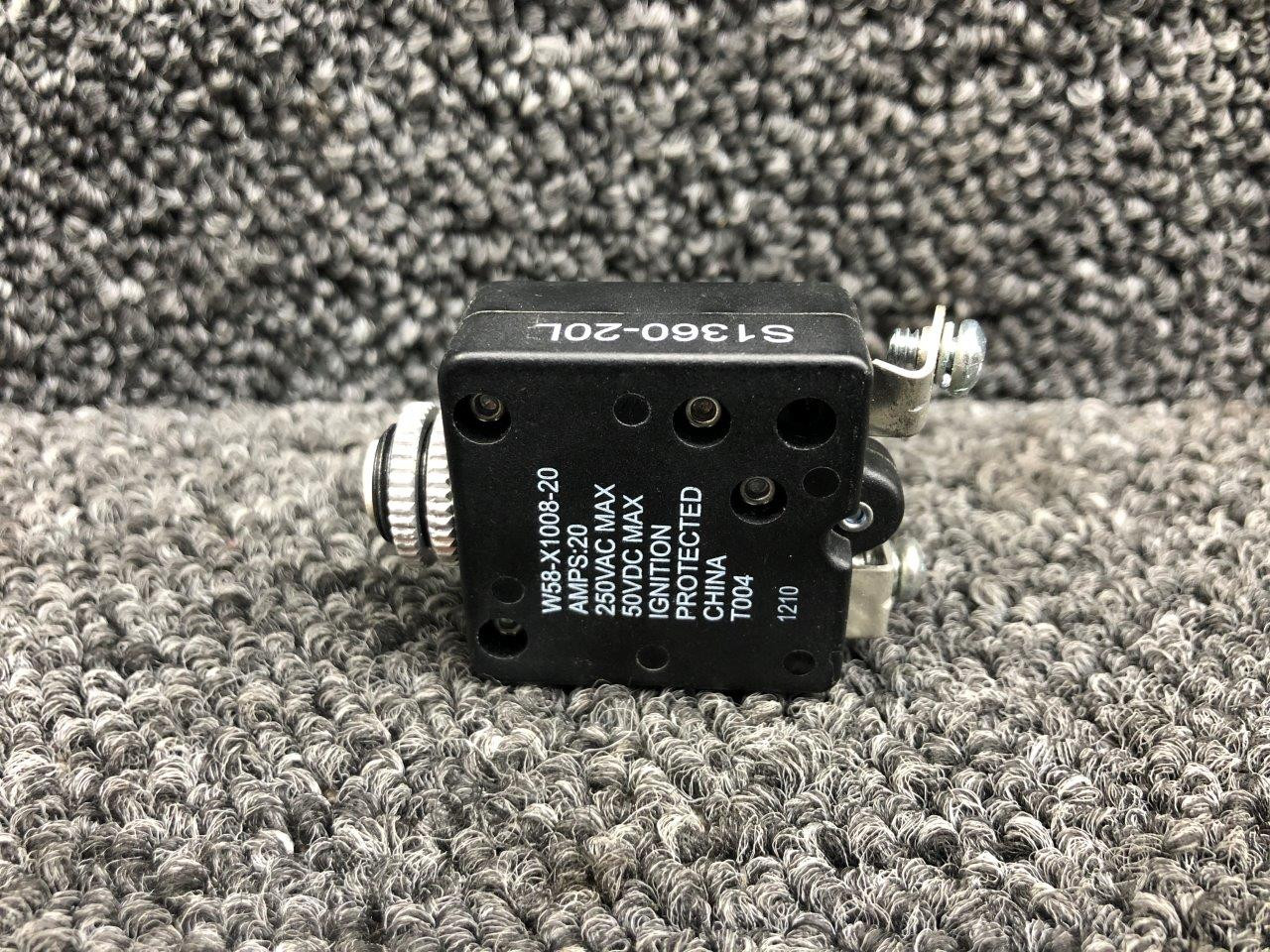 W58-X1008 Tyco Electronics Push Breaker Set (Amps: 5 and 20) For Sale
