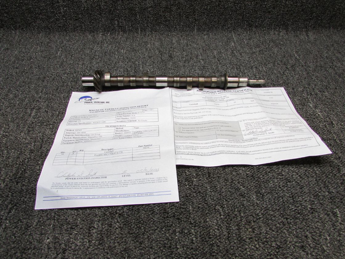 10219 Franklin 4AC176BA2 O-170 Camshaft with Magnaflux and 8130-3