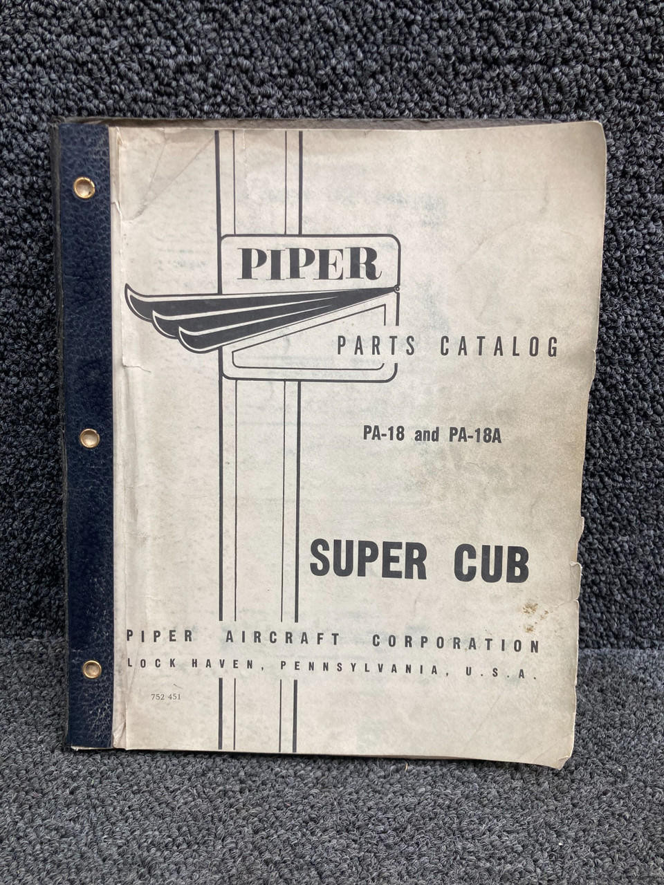 752451 Piper Super Cub PA18 / 18A Parts Catalog (1962)