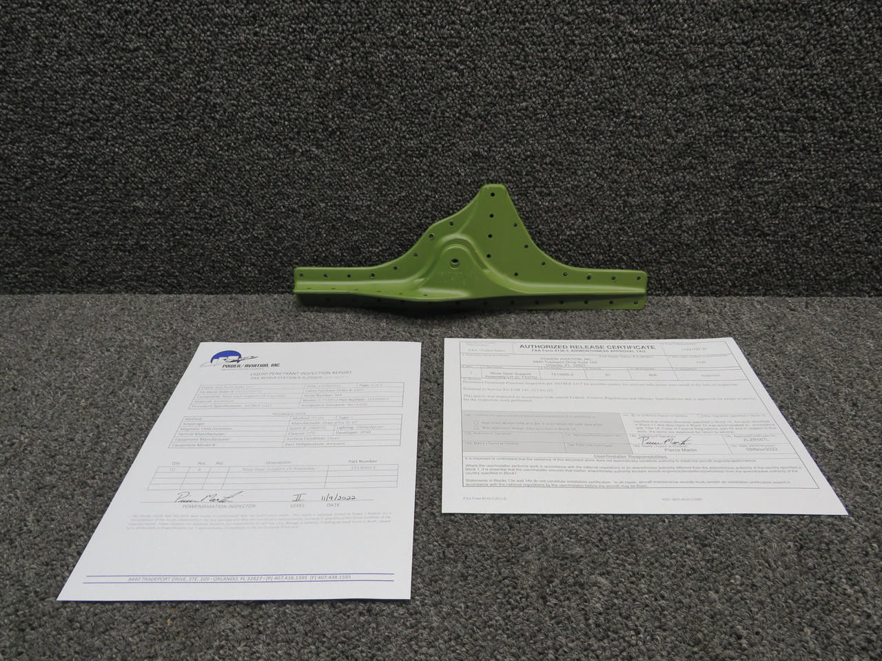 1513050-2 Cessna T337G LH Nose Gear Support has PAI-PT-1 and 8130-3